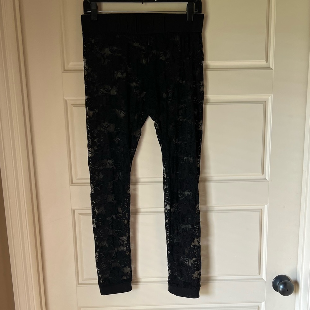 Lace to the waist leggings